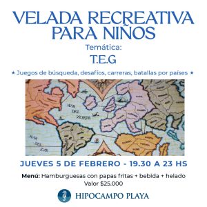 Lee más sobre el artículo VELADA RECREATIVA PARA NIÑOS CON TEMATICA DE TEG