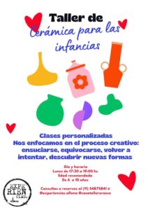 Lee más sobre el artículo TALLER DE CERÁMICA PARA INFANCIAS
